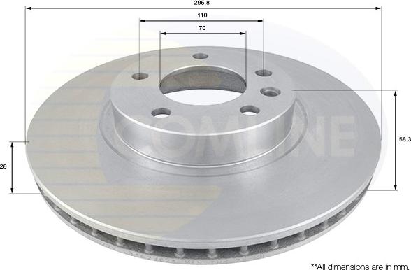 Comline ADC1118V - Brake Disc autospares.lv