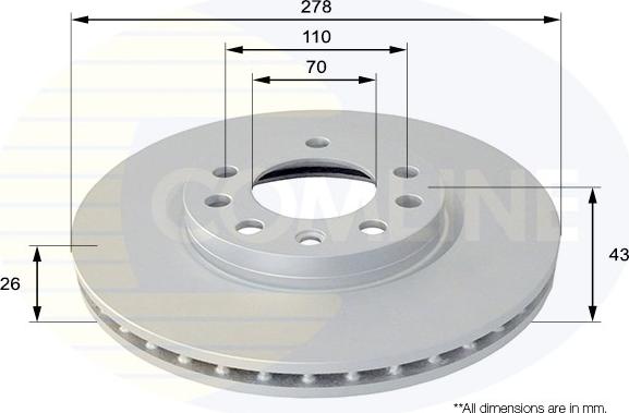 Comline ADC1139V - Brake Disc autospares.lv