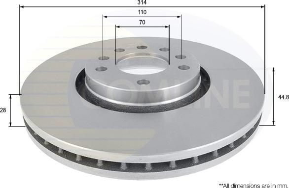 Comline ADC1135V - Brake Disc autospares.lv