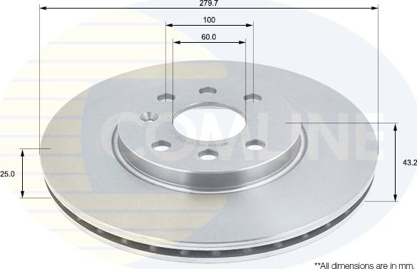 Comline ADC1131V - Brake Disc autospares.lv