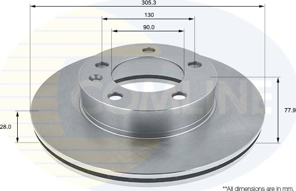 Comline ADC1125V - Brake Disc autospares.lv