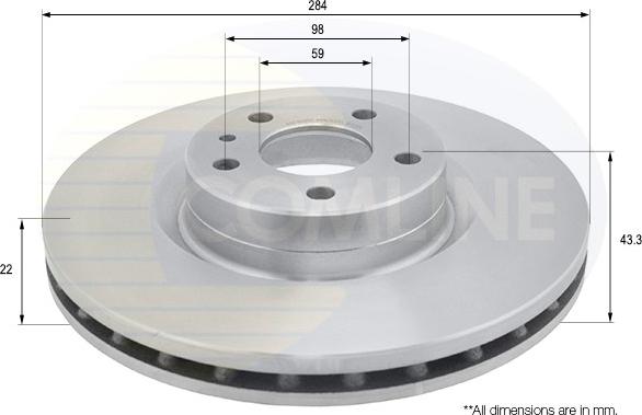 Comline ADC1848V - Brake Disc autospares.lv