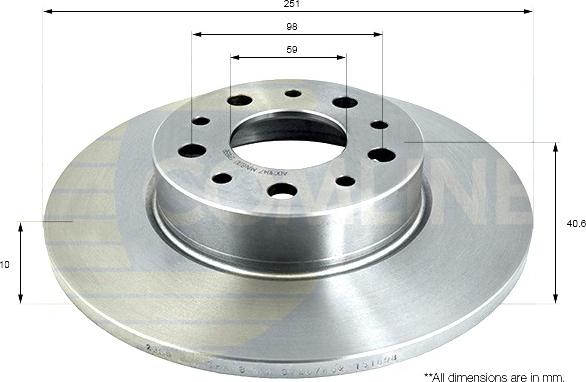 Comline ADC1847 - Brake Disc autospares.lv