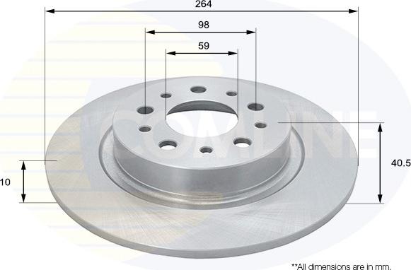 Comline ADC1850 - Brake Disc autospares.lv