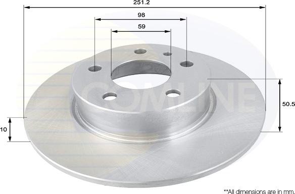 Comline ADC1806 - Brake Disc autospares.lv