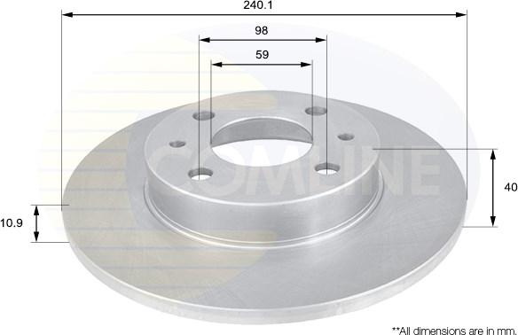 Comline ADC1801 - Brake Disc autospares.lv