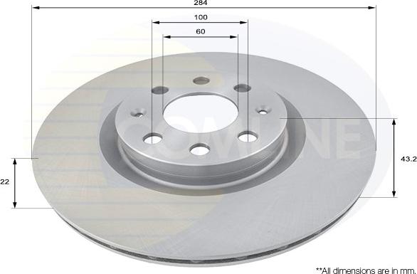 Comline ADC1819V - Brake Disc autospares.lv