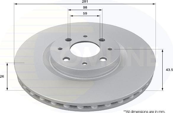 Comline ADC1814V - Brake Disc autospares.lv