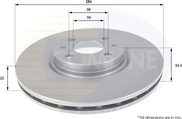 Comline ADC1810V - Brake Disc autospares.lv