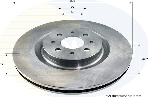 Comline ADC1834V - Brake Disc autospares.lv