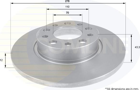 Comline ADC1825 - Brake Disc autospares.lv