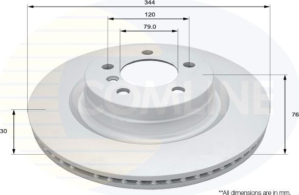 Comline ADC1340V - Brake Disc autospares.lv