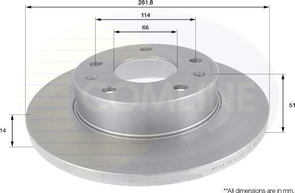 Comline ADC1308 - Brake Disc autospares.lv