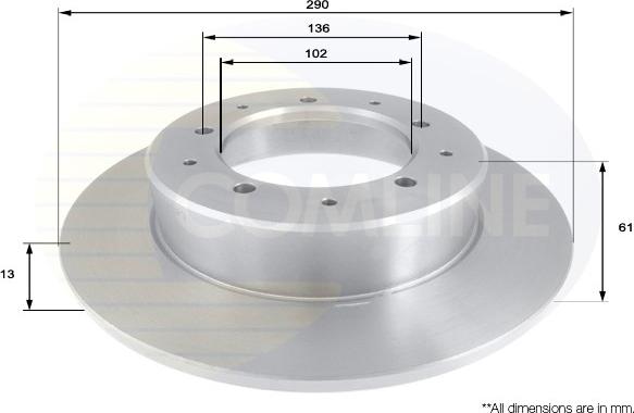 Comline ADC1303 - Brake Disc autospares.lv