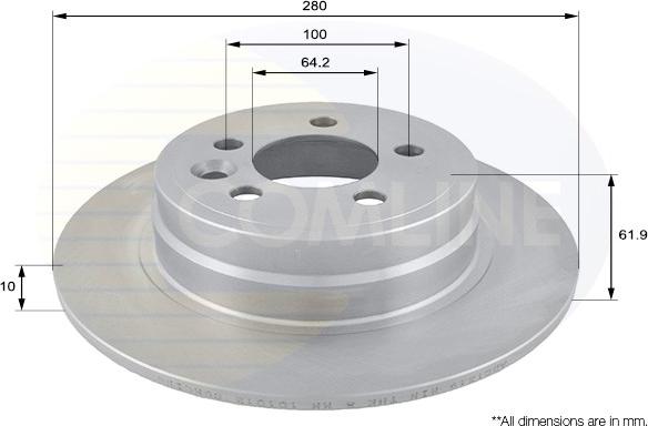 Comline ADC1319 - Brake Disc autospares.lv