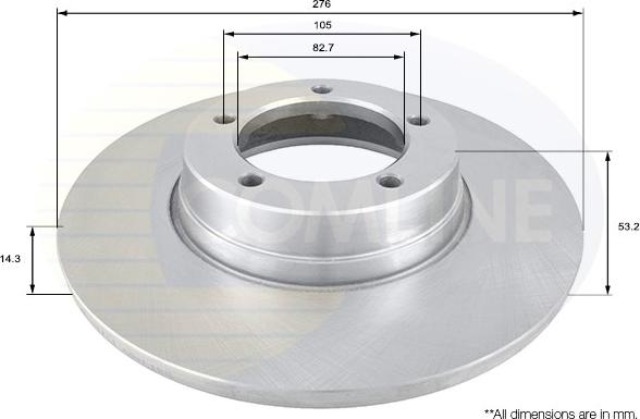 Comline ADC1314 - Brake Disc autospares.lv