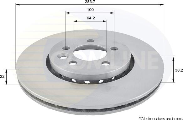 Comline ADC1318V - Brake Disc autospares.lv