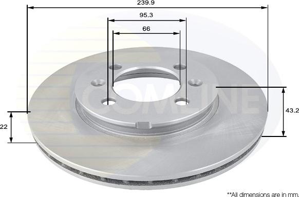 Comline ADC1313V - Brake Disc autospares.lv