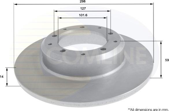 Comline ADC1338 - Brake Disc autospares.lv