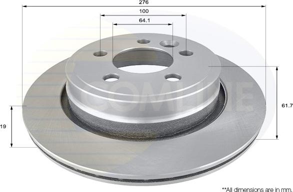 Comline ADC1337V - Brake Disc autospares.lv