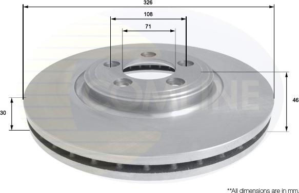 Comline ADC1245V - Brake Disc autospares.lv