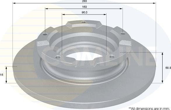 Comline ADC1241 - Brake Disc autospares.lv