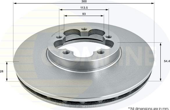 Comline ADC1259V - Brake Disc autospares.lv