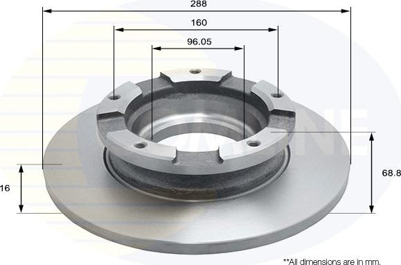 Comline ADC1255 - Brake Disc autospares.lv