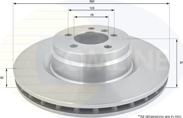 Comline ADC1261V - Brake Disc autospares.lv