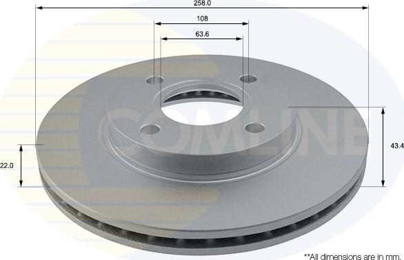 Comline ADC1206V - Brake Disc autospares.lv