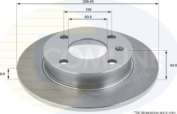 Comline ADC1203 - Brake Disc autospares.lv