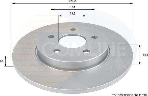 Comline ADC1219 - Brake Disc autospares.lv