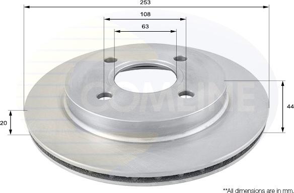 Comline ADC1217V - Brake Disc autospares.lv