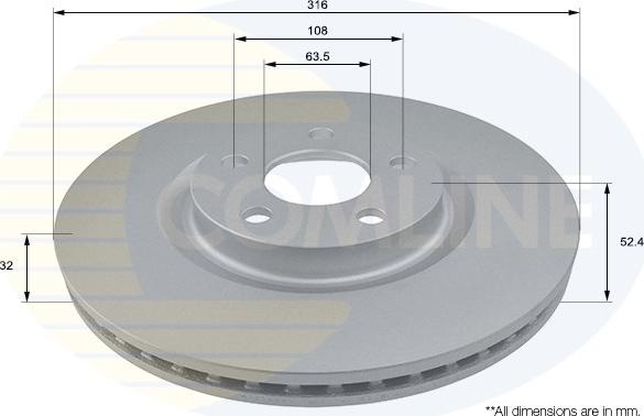 Comline ADC1289V - Brake Disc autospares.lv