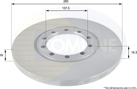 Comline ADC1233 - Brake Disc autospares.lv