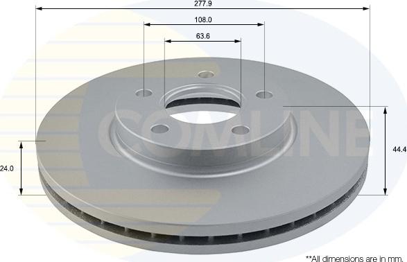 Comline ADC1221V - Brake Disc autospares.lv