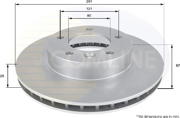 Comline ADC1222V - Brake Disc autospares.lv