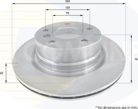 Comline ADC1744V - Brake Disc autospares.lv