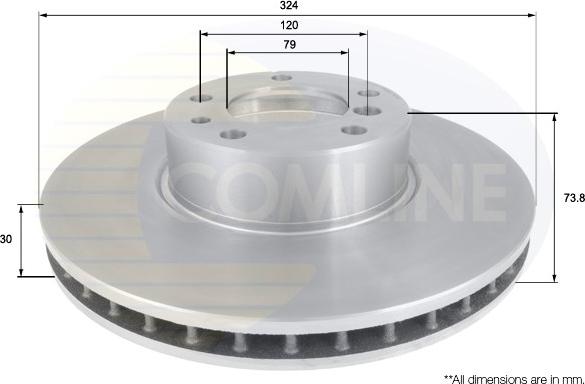 Comline ADC1735V - Brake Disc autospares.lv