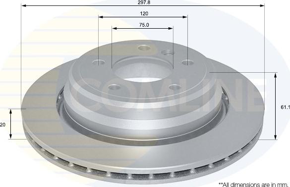 Comline ADC1733V - Brake Disc autospares.lv