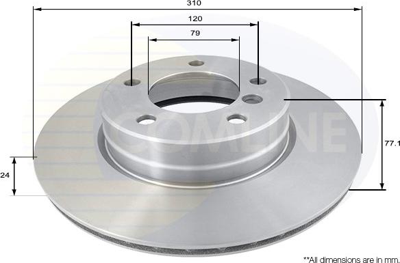 Comline ADC1737V - Brake Disc autospares.lv