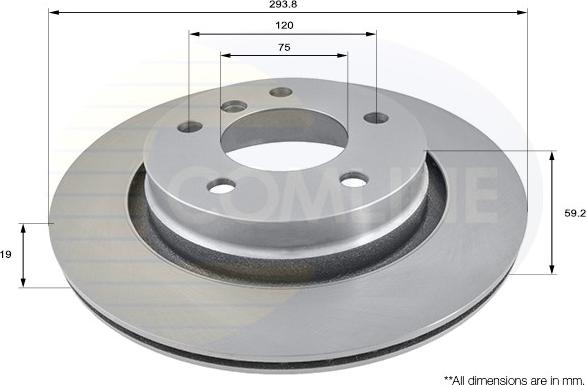 Comline ADC1723V - Brake Disc autospares.lv