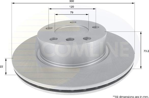 Comline ADC1770V - Brake Disc autospares.lv