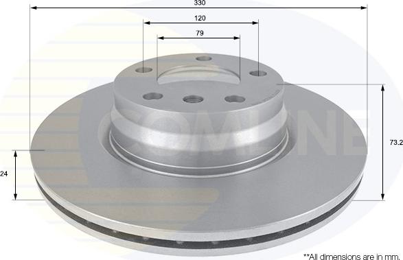 Comline ADC1773V - Brake Disc autospares.lv