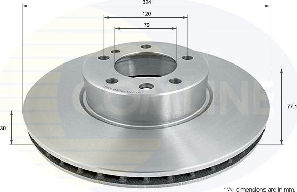 Comline ADC1772V - Brake Disc autospares.lv