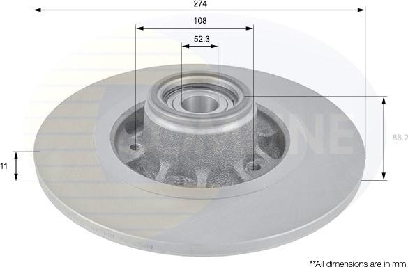 Comline ADC3009 - Brake Disc autospares.lv