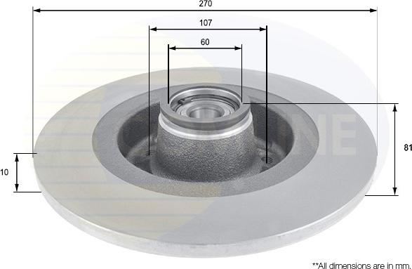 Comline ADC3019 - Brake Disc autospares.lv