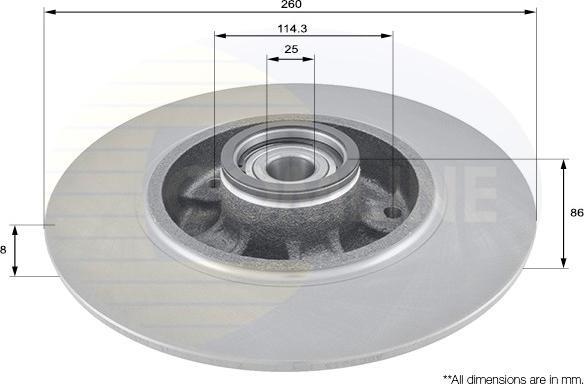 Comline ADC3015 - Brake Disc autospares.lv