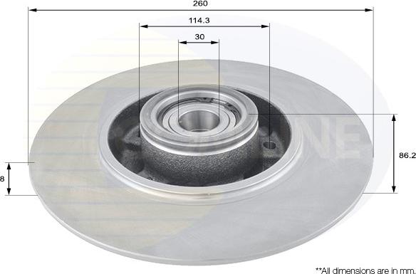 Comline ADC3012 - Brake Disc autospares.lv