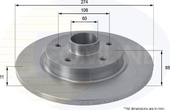 Comline ADC3029 - Brake Disc autospares.lv